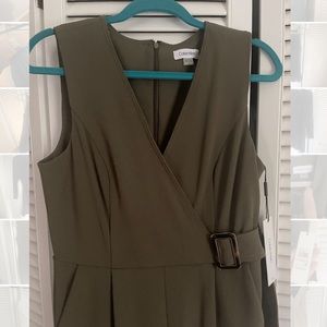 Calvin Klein Green Jumpsuit Sz 10 NWT
